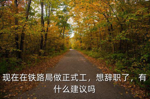 現(xiàn)在在鐵路局做正式工，想辭職了，有什么建議嗎