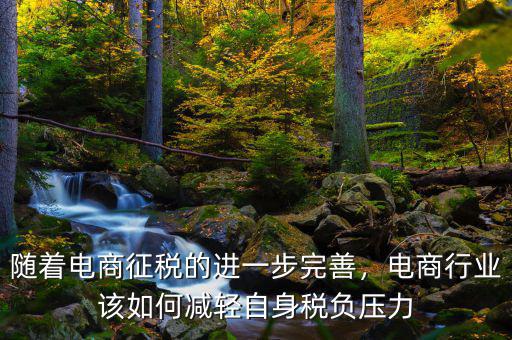 隨著電商征稅的進(jìn)一步完善，電商行業(yè)該如何減輕自身稅負(fù)壓力