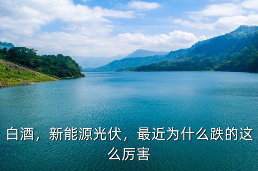 白酒，新能源光伏，最近為什么跌的這么厲害