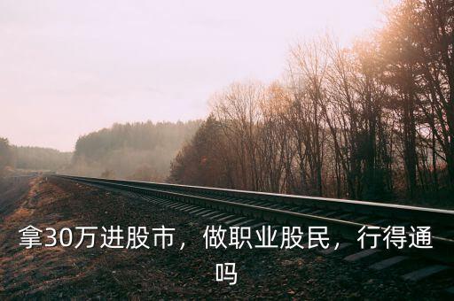拿30萬進股市，做職業(yè)股民，行得通嗎