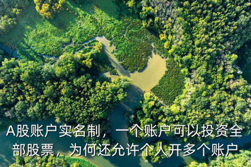 A股賬戶實名制，一個賬戶可以投資全部股票，為何還允許個人開多個賬戶