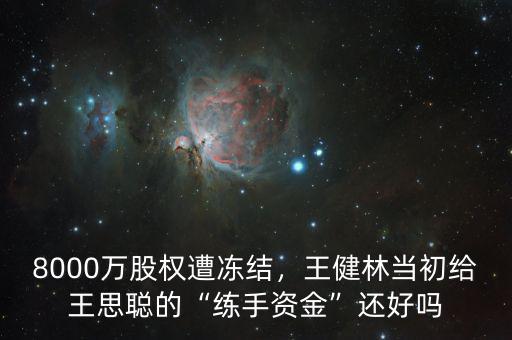 8000萬股權(quán)遭凍結(jié)，王健林當(dāng)初給王思聰?shù)摹熬毷仲Y金”還好嗎