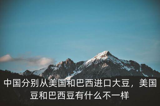 中國分別從美國和巴西進(jìn)口大豆，美國豆和巴西豆有什么不一樣