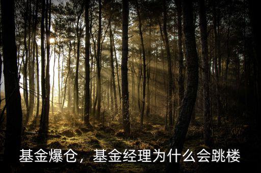 基金爆倉(cāng)，基金經(jīng)理為什么會(huì)跳樓
