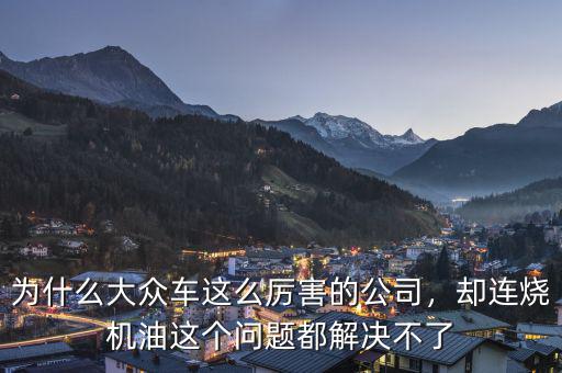 為什么大眾車這么厲害的公司，卻連燒機油這個問題都解決不了