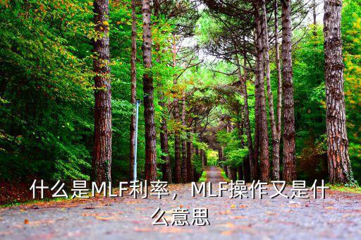 什么是MLF利率，MLF操作又是什么意思