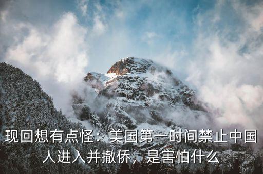 現(xiàn)回想有點怪：美國第一時間禁止中國人進入并撤僑，是害怕什么
