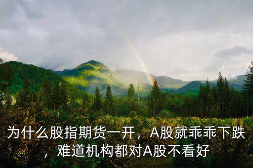 為什么股指期貨一開，A股就乖乖下跌，難道機(jī)構(gòu)都對A股不看好