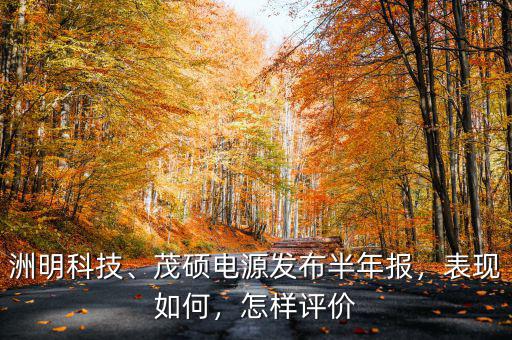 洲明科技、茂碩電源發(fā)布半年報，表現(xiàn)如何，怎樣評價