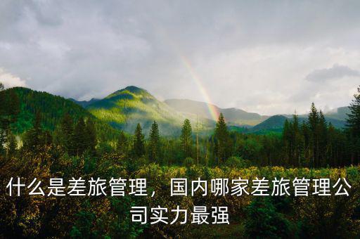 什么是差旅管理，國內(nèi)哪家差旅管理公司實力最強