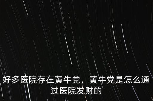 好多醫(yī)院存在黃牛黨，黃牛黨是怎么通過醫(yī)院發(fā)財?shù)? class=