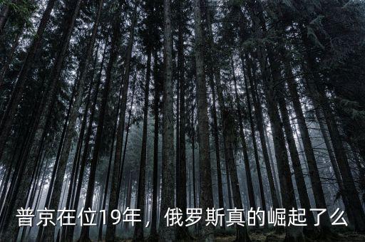 普京在位19年，俄羅斯真的崛起了么