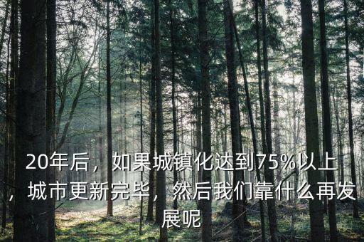 20年后，如果城鎮(zhèn)化達(dá)到75%以上，城市更新完畢，然后我們靠什么再發(fā)展呢
