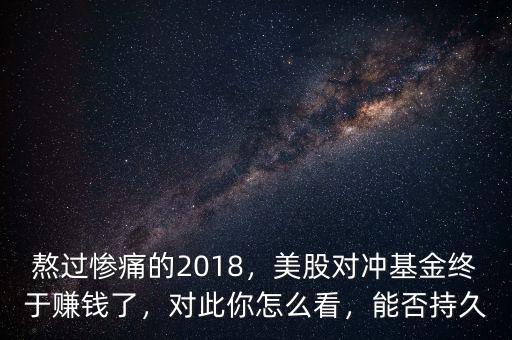 熬過慘痛的2018，美股對沖基金終于賺錢了，對此你怎么看，能否持久
