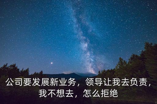 公司要發(fā)展新業(yè)務，領導讓我去負責，我不想去，怎么拒絕