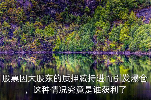 股票因大股東的質(zhì)押減持進(jìn)而引發(fā)爆倉(cāng)，這種情況究竟是誰(shuí)獲利了