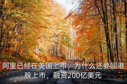 阿里已經(jīng)在美國上市，為什么還要回港股上市，融資200億美元