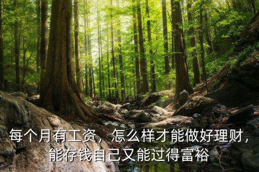 每個月有工資，怎么樣才能做好理財，能存錢自己又能過得富裕