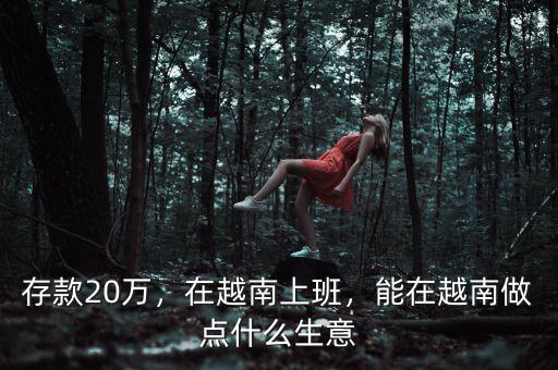 存款20萬，在越南上班，能在越南做點什么生意