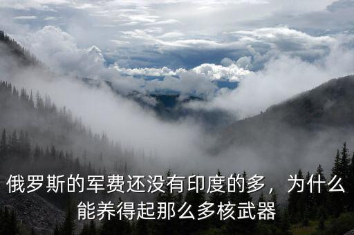 俄羅斯的軍費(fèi)還沒有印度的多，為什么能養(yǎng)得起那么多核武器