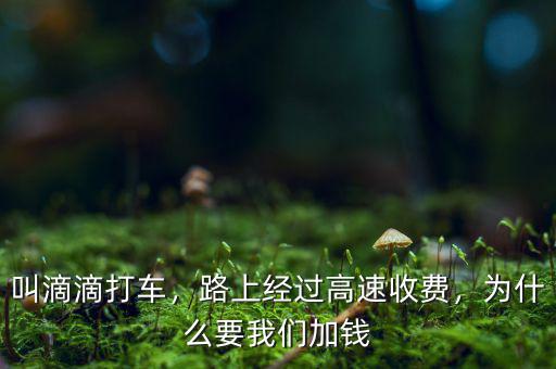 叫滴滴打車，路上經(jīng)過高速收費，為什么要我們加錢