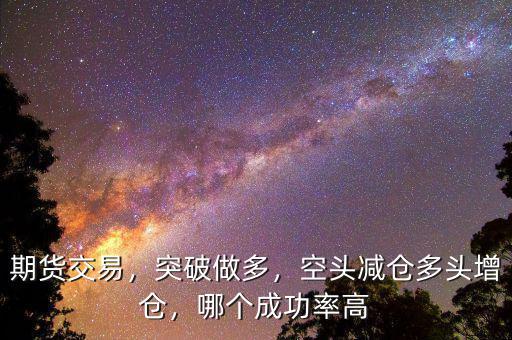 期貨交易，突破做多，空頭減倉多頭增倉，哪個成功率高