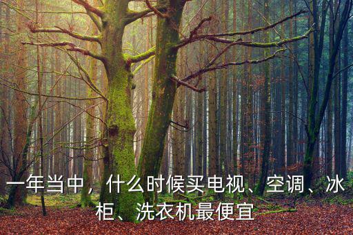 一年當中，什么時候買電視、空調、冰柜、洗衣機最便宜