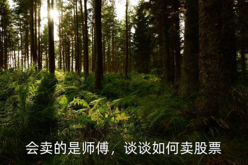 會賣的是師傅，談?wù)勅绾钨u股票
