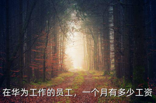 在華為工作的員工，一個(gè)月有多少工資