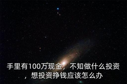 手里有100萬現(xiàn)金，不知做什么投資，想投資掙錢應(yīng)該怎么辦