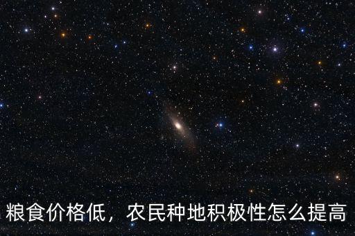 糧食價(jià)格低，農(nóng)民種地積極性怎么提高