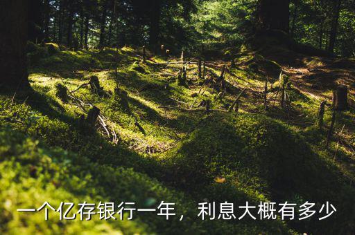 一個(gè)億存銀行一年，利息大概有多少