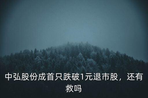中弘股份成首只跌破1元退市股，還有救嗎