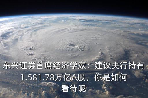 東興證券首席經(jīng)濟(jì)學(xué)家：建議央行持有1.581.78萬億A股，你是如何看待呢