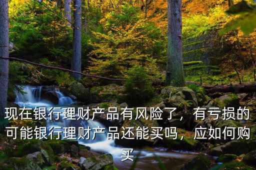 現(xiàn)在銀行理財產(chǎn)品有風(fēng)險了，有虧損的可能銀行理財產(chǎn)品還能買嗎，應(yīng)如何購買