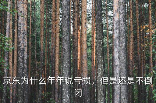 京東為什么年年說虧損，但是還是不倒閉