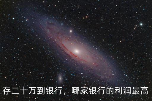 存二十萬到銀行，哪家銀行的利潤最高
