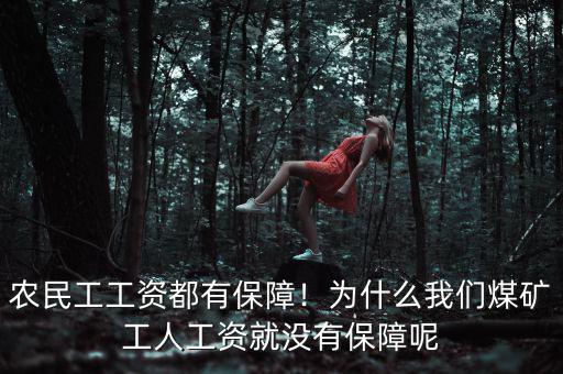 農(nóng)民工工資都有保障！為什么我們煤礦工人工資就沒有保障呢
