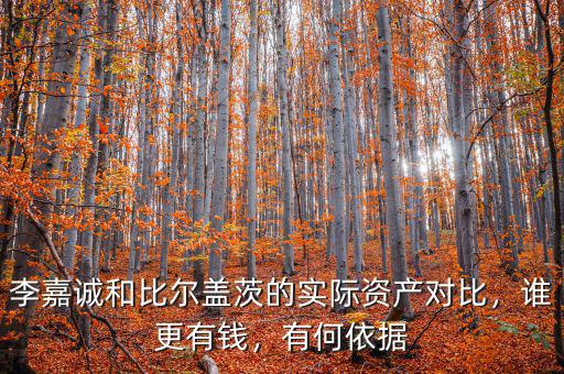 李嘉誠(chéng)和比爾蓋茨的實(shí)際資產(chǎn)對(duì)比，誰(shuí)更有錢，有何依據(jù)