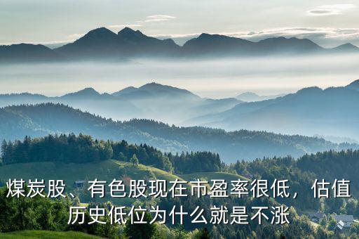 煤炭股、有色股現(xiàn)在市盈率很低，估值歷史低位為什么就是不漲