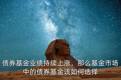 債券基金業(yè)績持續(xù)上漲，那么基金市場中的債券基金該如何選擇