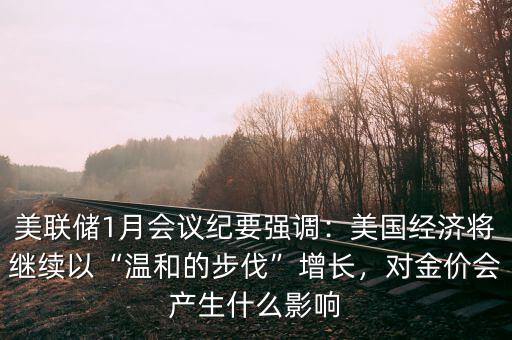 美聯(lián)儲1月會議紀要強調：美國經(jīng)濟將繼續(xù)以“溫和的步伐”增長，對金價會產(chǎn)生什么影響