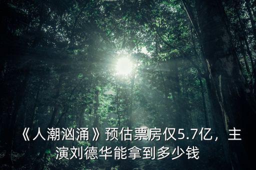 《人潮洶涌》預(yù)估票房?jī)H5.7億，主演劉德華能拿到多少錢(qián)