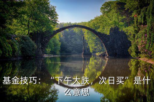 基金技巧：“下午大跌，次日買”是什么意思