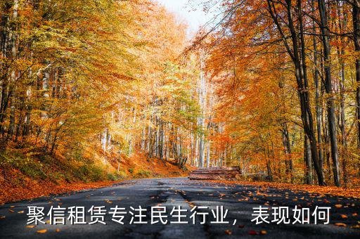 聚信租賃專注民生行業(yè)，表現(xiàn)如何
