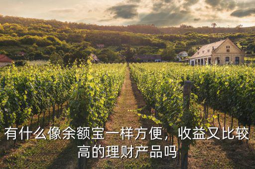 有什么像余額寶一樣方便，收益又比較高的理財產(chǎn)品嗎