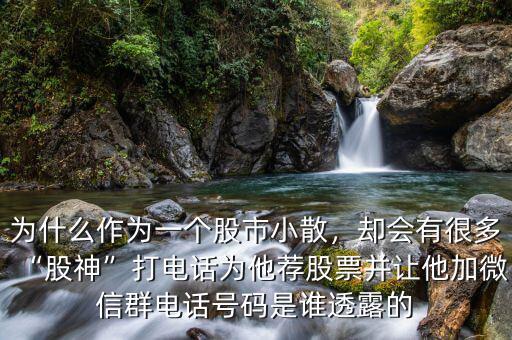 為什么作為一個股市小散，卻會有很多“股神”打電話為他薦股票并讓他加微信群電話號碼是誰透露的