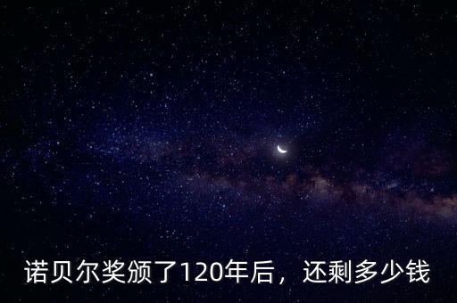 諾貝爾獎(jiǎng)?lì)C了120年后，還剩多少錢