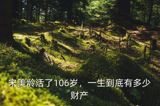 宋美齡活了106歲，一生到底有多少財產