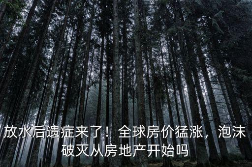 放水后遺癥來了！全球房價(jià)猛漲，泡沫破滅從房地產(chǎn)開始嗎
